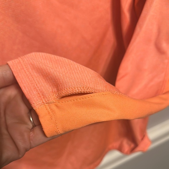 Danskin Now Orange Relaxed Fit Polo Collar Shirt - Picture 4 of 6